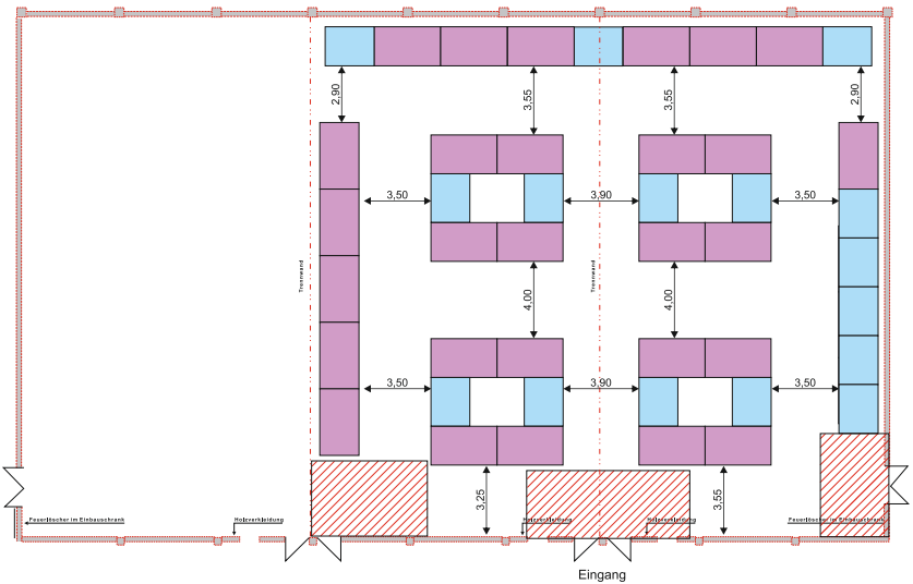 Belegungsplan der Halle