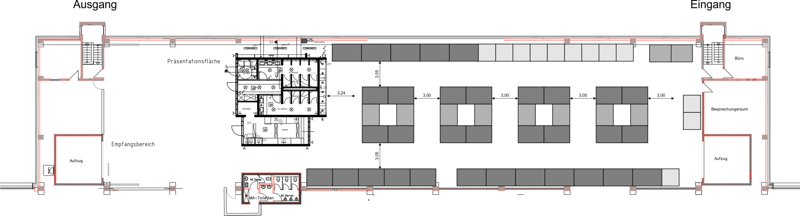 Belegungsplan der Halle